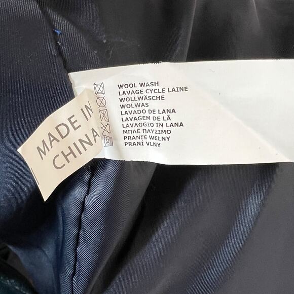 Rino & Pelle Maily Wool Blend Striped Oversized Coat Jacket Brown Black 40 - Picture 7 of 7